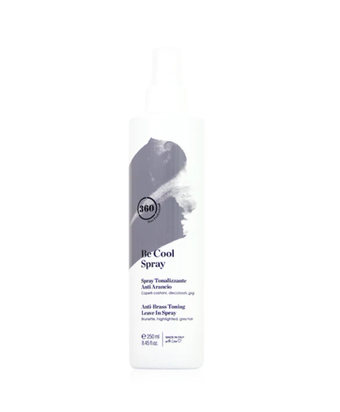 Spray tonizujący i ułatwiający rozczesywanie włosów ciemnych, rozjaśnianych lub siwych 360 Be Cool Spray 250 ml