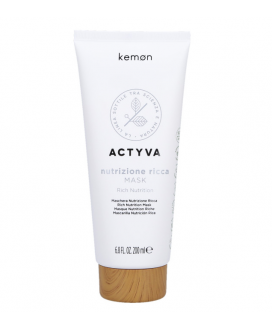 Maska intensywnie nawilżająca do włosów bardzo suchych Kemon Actyva Nutrizione Ricca Mask 200 ml