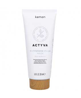 Maska intensywnie nawilżająca do włosów bardzo suchych Kemon Actyva Nutrizione Ricca Mask 200 ml