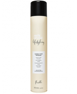 Lakier do włosów z masłem shea, olejem arganowym i pantenolem Milk Shake Lifestyling Medium 500ml