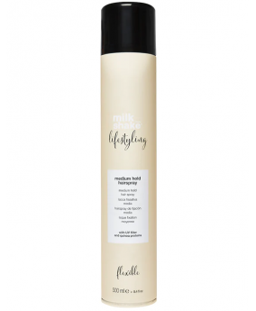 Lakier do włosów z masłem shea, olejem arganowym i pantenolem Milk Shake Lifestyling Medium 500ml